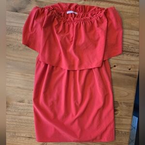 Color Me Red Vibrant Red Ruffled Mini Dress or Top